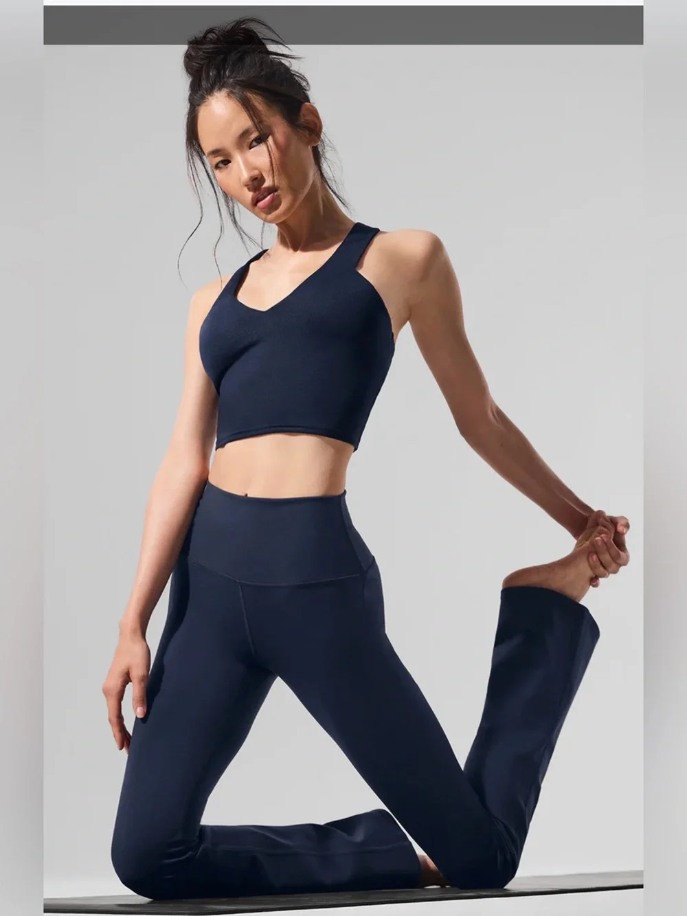 ALO Yoga Navy Flare Leggings Airbrush High-Waist Bootcut Legging